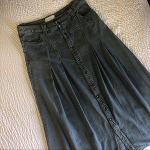 Free People Denim Maxi Skirt